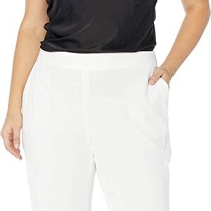 NWT Kasper 24W Business 2 Pocket White Slacks